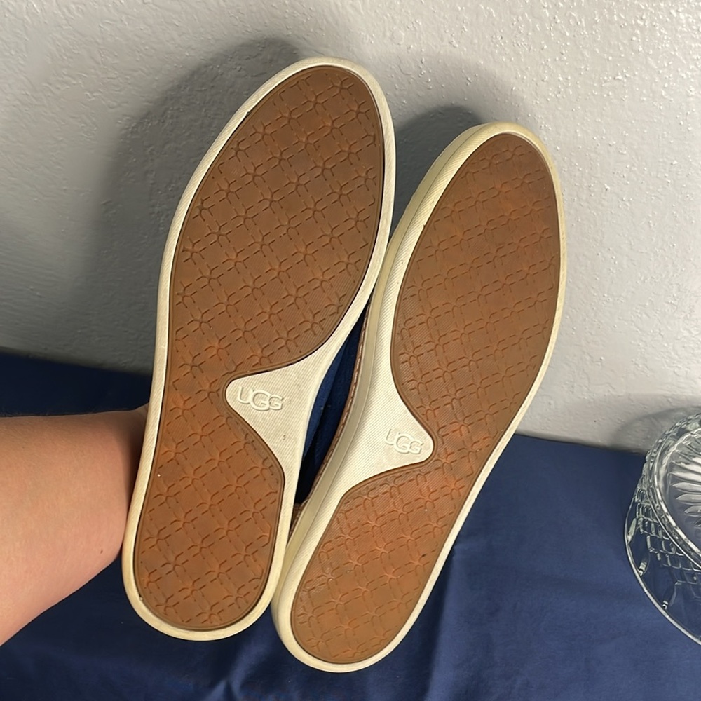 UGG Adley Perf Blue Suede Slip-on Shoe, size 9 - Picture 7 of 9